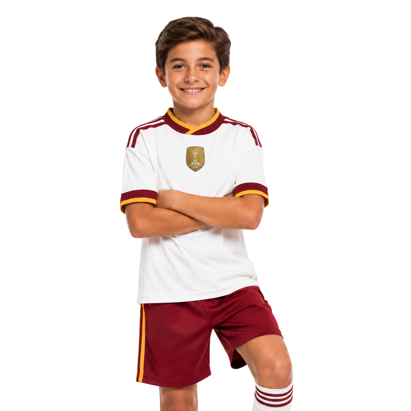 Conjunto de Niños Segunda Equipación 26 - Campeones del Mundo