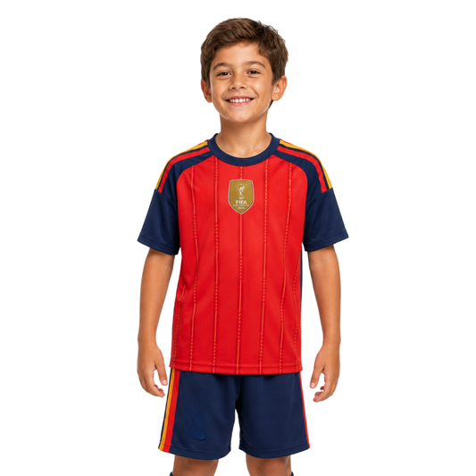 Conjunto de Niños Primera Equipación 26 - Campeones del Mundo